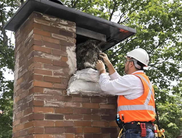 Humane removal of debris and animals by Lyndhurst Chimney Sweep in Lyndhurst, OH