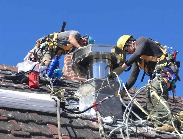 Protective chimney cap installed by Lyndhurst Chimney Sweep in Lyndhurst, OH