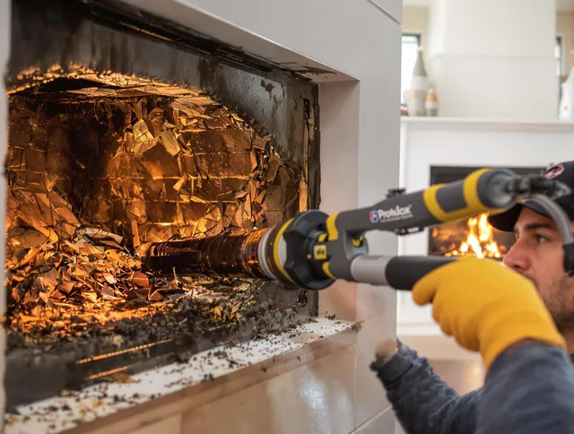 Professional chimney cleaning by Lyndhurst Chimney Sweep in Lyndhurst, OH