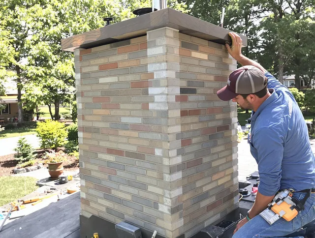 Lyndhurst Chimney Sweep completing a modern chimney remodel in Lyndhurst, OH