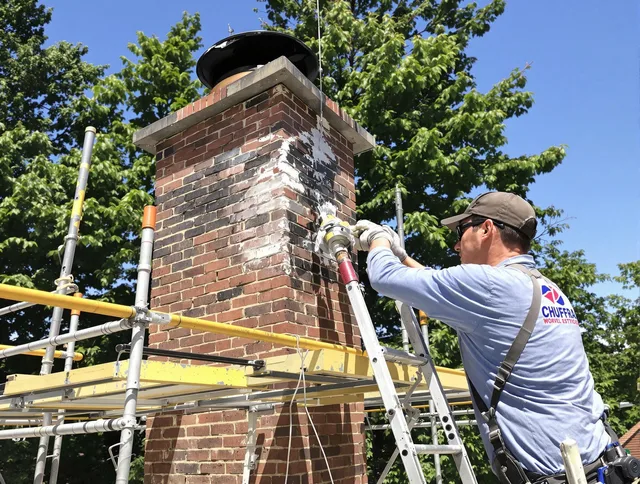 Structural chimney repair by Lyndhurst Chimney Sweep in Lyndhurst, OH