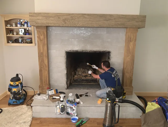 Detailed creosote removal process by Lyndhurst Chimney Sweep in Lyndhurst, OH