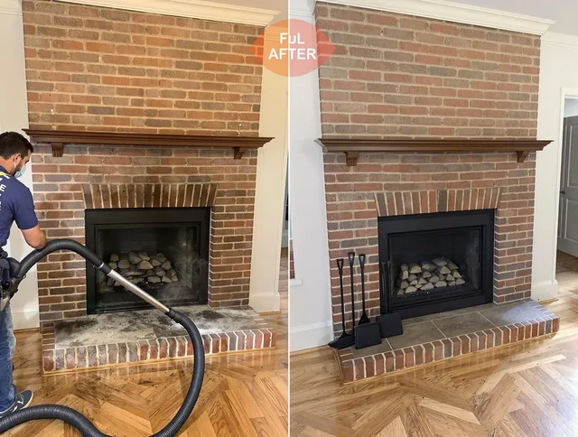 Lyndhurst Chimney Sweep carefully sanitizing a fireplace in Lyndhurst, OH