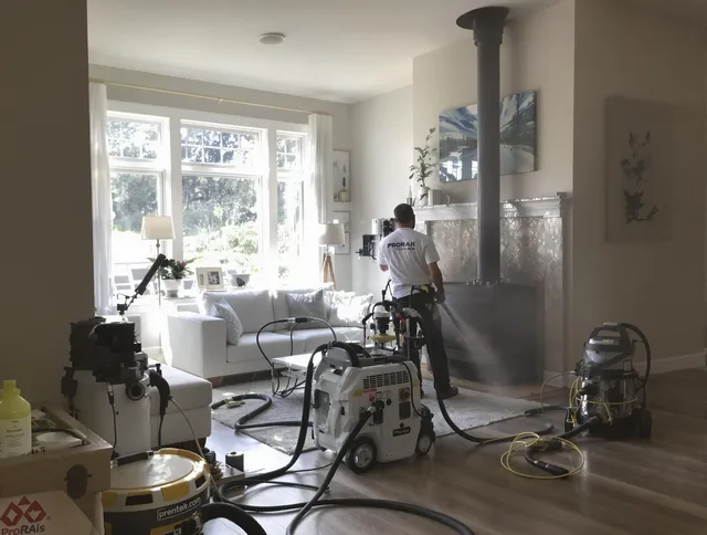 Soot removal service by Lyndhurst Chimney Sweep for a fireplace in Lyndhurst, OH