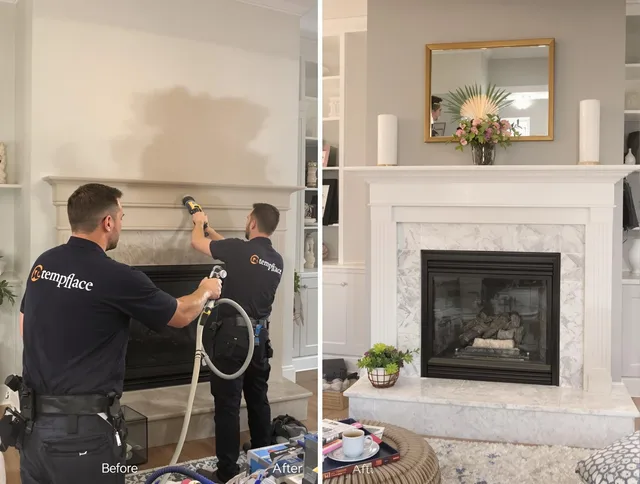 Professional soot removal by Lyndhurst Chimney Sweep team in Lyndhurst, OH